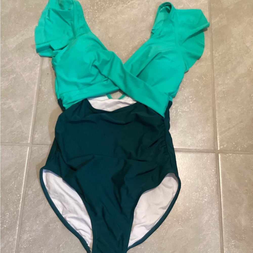 Teal One Piece Swimsuit